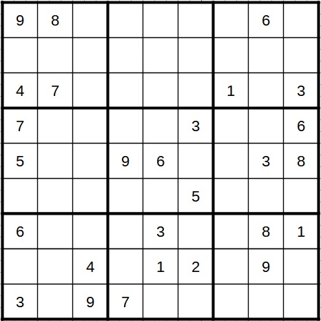 Sudoku Beispiel 1 schwer